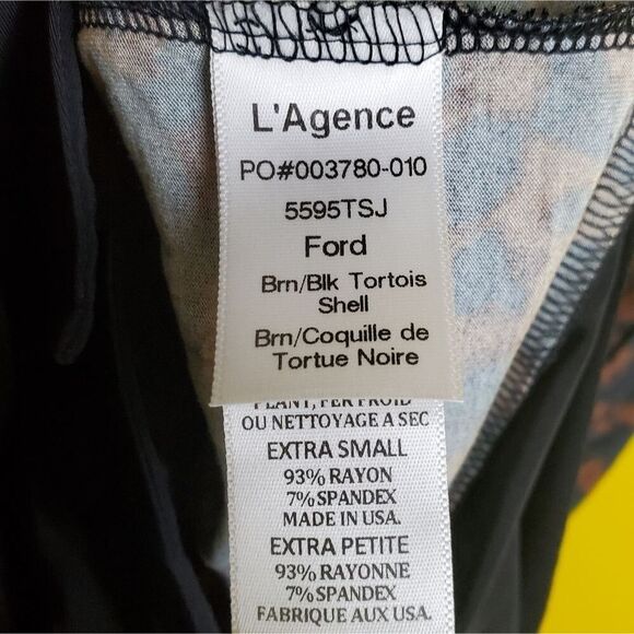 NWT L'Agence Ford Tortoiseshell Bodysuit Size XS - Picture 10 of 11